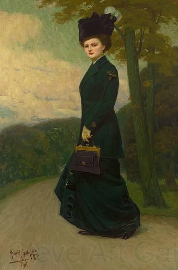 Heinrich Hellhoff Portrait von Charlotte Testrup Germany oil painting art